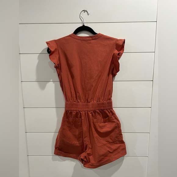 Ba&sh coral Cecile ruffle sleeve  romper - Picture 7 of 7